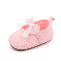 Girls' Cute Bowknot Princess Lace Soft Rubber Sole One-strap Toddler Shoes