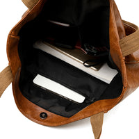Retro Oil Wax Skin Simple All-match Commute Women's Shoulder Bag
