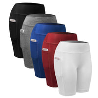 Pocket Five-Point Pants High-Waist Stretch Sports Yoga Pants