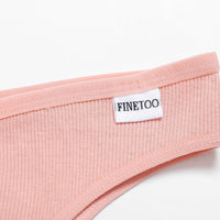 Threaded Cotton Low Waist Breathable And Comfortable Briefs