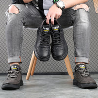 Comfortable Solid Color Fashion Casual Fleece Warm Leather Shoes