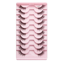Flat Half False Eyelashes Sheer Root Women's Team Internet Hot Anchor Eye Beauty Japanese Natural Thick Eyelash