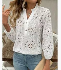 Buttoned Autumn-Season Colorful Casual Womens Shirt