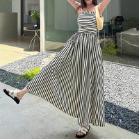 Summer New Striped Strap Dress Women's Elegant
