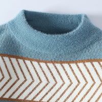 Fashion Striped Thermal Head Cover Knitwear