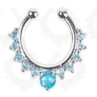 No Holes For Body Piercing With Alloy Diamond False Nose Ring