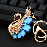 Diamond Crystal Swan Car Key Ring