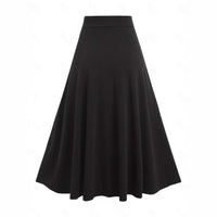 Womens Color-Block High-Waisted Skirt With Buttonholes And Lace-Up Details