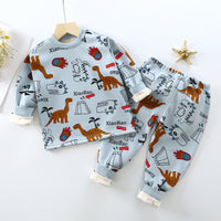 Children Velvet Thermal Underwear Suit