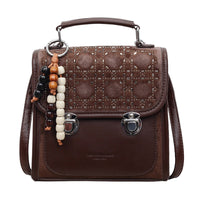 Bag Messenger Bag Women's Simple Small Square Bag Texture Backpack