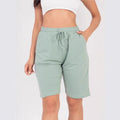 Womens High-waisted Drawstring Workout Shorts