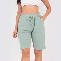 Womens High-waisted Drawstring Workout Shorts