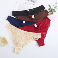 Lace Ice Silk Panties Pure Cotton Crotch Fun Low Waist