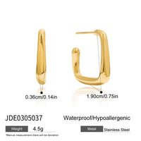 Jieding European And American Stainless Steel C-shaped Ear Studs Light Luxury High Sense