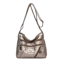 Autumn And Winter New Fashion Middle-aged Women's Shoulder Bag Double Layer Large Capacity