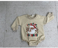 Children's Fashion Casual Santa Claus Printed Romper