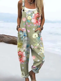 Women's Floral Element Print Fashion Casual Women's Jumpsuit