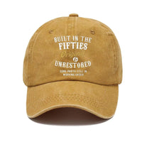 Washed Print Denim Baseball Cap Retro Versatile Soft Top Hat