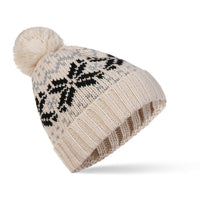 New Big Snowflake Christmas Woolen Hat Warm Hood Knitted Hat