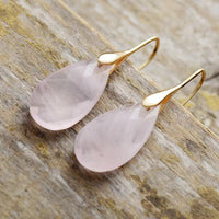 Simple High-quality Natural Tigers Eye Pendant Earrings