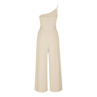 Women's Solid Color Lace-up Jumpsuit