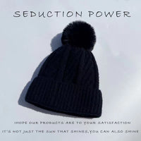 Winter New Knitted Hat All-matching Woolen Hat Solid Color Knitted Hat