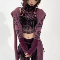 New Women's Skull Imitated Mink Wool Coat