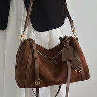 Womens Stylish Matte Suede Retro Crossbody Bag