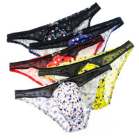 Men's Breathable Low Waist Star Printed Briefs