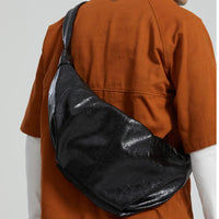 Large-capacity Retro French-style Instagrammable Niche Crossbody Bag A Croissant-shaped Pleated Bag