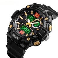 Black Gold Multi-functional Waterproof Men's Electronic Watch