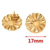 Stainless Steel Findings Ear Hooks Ear Pins And Vacuum-plated Gold Earrings