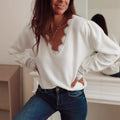 Europe And America Cross Border Autumn And Winter Elegant Women's Sweater Top