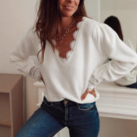 Europe And America Cross Border Autumn And Winter Elegant Women's Sweater Top