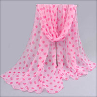 Polka Dot Scarf Bright Red Scarf Polka Dot Thin Chiffon Sunscreen Shawl