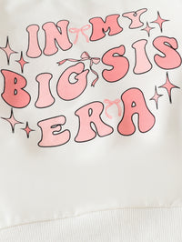Letter Print Sweatshirt Bell-bottom Pants Suit