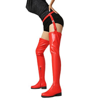Plus-size Womens Over-the-knee Nightclub Pole Dancing Boots With A Round Toe