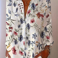 Printed Long-Sleeve Casual Womens Shirt