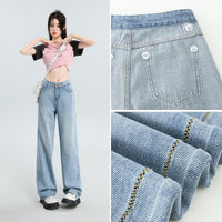 Fashion Personality Wide Leg Jeans For Women