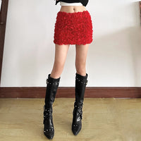 Women's Fashion Three-dimensional Flower Short Skirt