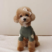 New Dog Clothes Autumn And Winter Base Embroidery Sweater