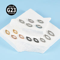 G23 Titanium Navel Stud Glossy Plating 14g Navel Buckle
