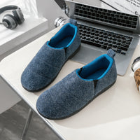 Solid Color Bag Heel Men's Cotton Slippers Rubber Sole Warm Shoes