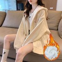 Embroidered Hooded Sweater Girls' Cardigan Jacket