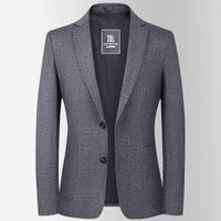 Men's Fashion Casual Knitted Plaid Stretch Suit Jacket