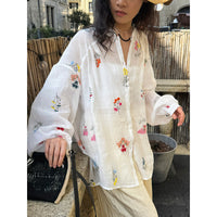 Summer New Style French-Style Resort-Ready 3D Embroidered Shirt