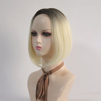 Women's Wigs With Medium Split Short Bob Gradient