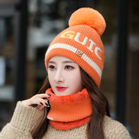 Women's Fleece Ear Protection Knitted Hat