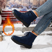 Women's Lightweight Non-slip Lace-up Thickened Warm Snow Boots