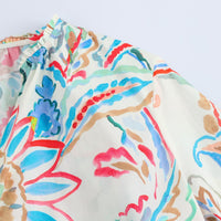 Women's Fashion Casual Loose Printed Poplin Shirt